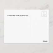 Gruß aus Minnesota Rustikales Holz Postkarte (Rückseite)