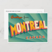 Gruß aus Montreal, Canada Vintage Travel Postkarte (Vorne/Hinten)