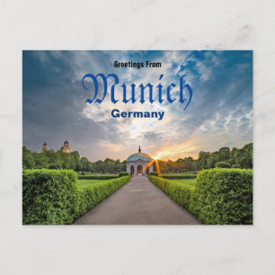 Gruß aus München Deutschland Postcard Park Postkarte
