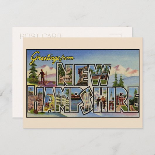 Gruß aus New Hampshire Large Letter Postcard Postkarte (Vorne/Hinten)
