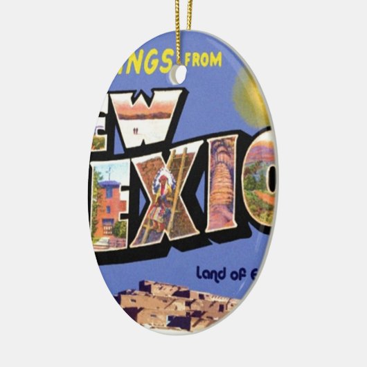 Gruß aus New Mexico Keramikornament (Links)