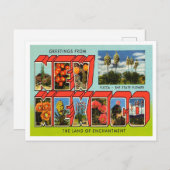 Gruß aus New Mexico Vintage Travel Postkarte (Vorne/Hinten)