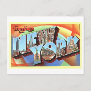 Gruß aus New York City im Vintage-Stil Postkarte