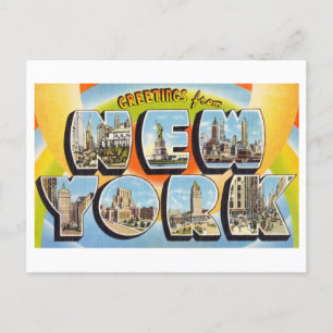 Gruß aus New York City im Vintage-Stil Postkarte