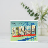 Gruß aus Oakland, Kalifornien Vintage Travel Postkarte (Stehend Vorderseite)