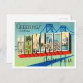 Gruß aus Oakland, Kalifornien Vintage Travel Postkarte (Vorne/Hinten)