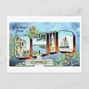 Gruß aus Ohio im Vintage-Stil Postkarte