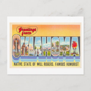 Gruß aus Oklahoma im Vintage-Stil Postkarte