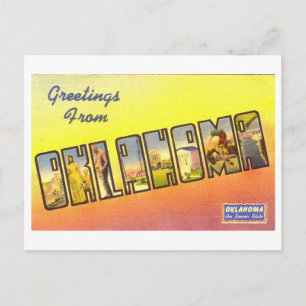 Gruß aus Oklahoma im Vintage-Stil Postkarte