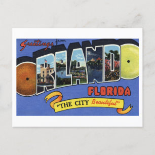 Gruß aus Orlando, Florida im Vintage-Stil Postkarte