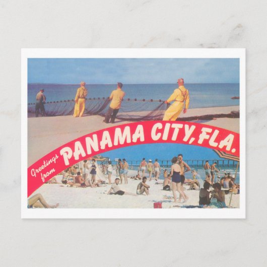 Gruß aus Panama City Florida Vintag Postkarte (Vorderseite)