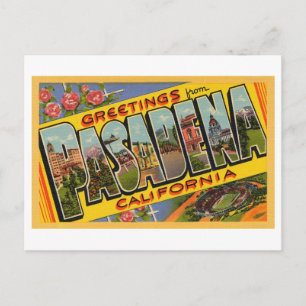 Gruß aus Pasadena, Kalifornien, im Stil der Vergan Postkarte