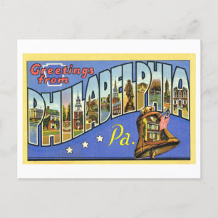 Gruß aus Philadelphia, Pennsylvania im Vintage-Sti Postkarte