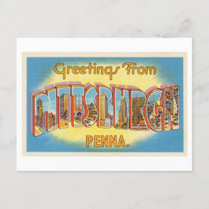Gruß aus Pittsburgh, Pennsylvania im Vintage-Stil Postkarte