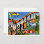Gruß aus Portland, Maine Vintage Travel Postkarte (Vorne/Hinten)