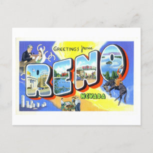 Gruß aus Reno, Nevada, im Vintage-Stil Postkarte
