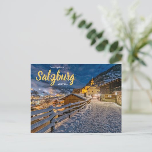 Gruß aus Salzburg Austria Postcard Postkarte (Stehend Vorderseite)