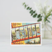 Gruß aus Seattle, Washington Vintage Travel Postkarte (Stehend Vorderseite)