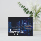 Gruß aus Singapur Landschaftlich City Postcard Postkarte (Stehend Vorderseite)