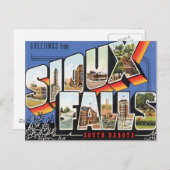 Gruß aus Sioux Falls, South Dakota Postkarte (Vorne/Hinten)