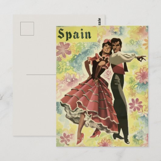 Gruß aus Spanien Postkarte (Vorne/Hinten)