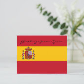 Gruß aus Spanien Postkarte (Stehend Vorderseite)