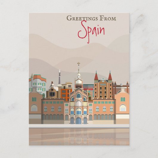 Gruß aus Spanien Postkarte (Vorderseite)