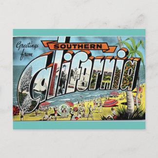 Gruß aus Südkalifornien Vintage Reise Postkarte