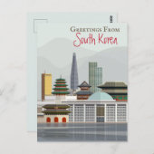Gruß aus Südkorea Postkarte (Vorne/Hinten)