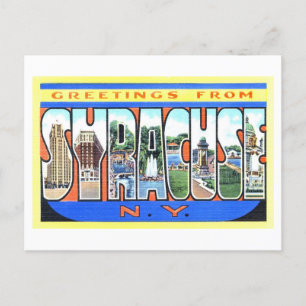 Gruß aus Syracuse, New York, im Vintage-Stil Postkarte