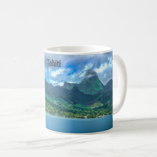 Gruß aus Tahiti Kaffeetasse (VorderseiteRechts)