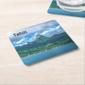 Gruß aus Tahiti Rechteckiger Pappuntersetzer (angewinkelt)
