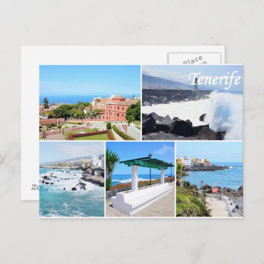 Gruß aus Teneriffa Postkarte (Vorne/Hinten)