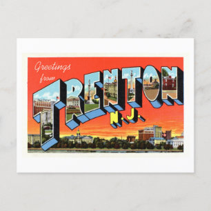 Gruß aus Trenton, New Jersey, im Vintage-Stil Postkarte