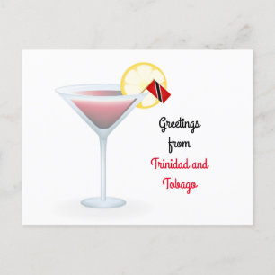 Gruß aus Trinidad und Tobago Cocktail Card Feiertagspostkarte