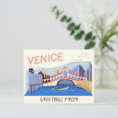 Gruß aus Venedig Italien Postkarte (Stehend Vorderseite)