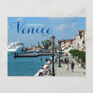 Gruß aus Venedig Italien Schifffahrt Postkarte