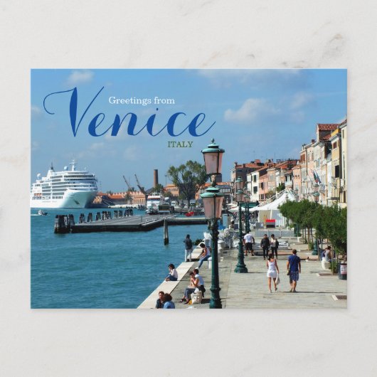 Gruß aus Venedig Italien Schifffahrt Postkarte (Vorderseite)