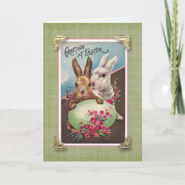 Gruß bei der Vintagen Osterwiedergabe Feiertagskarte