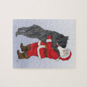 Gruß Bouvier DES Flandres Weihnachts Puzzle (Horizontal)