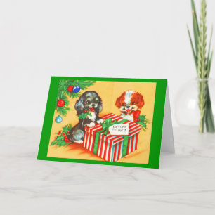 Gruß Card-Holiday Art-Vintage Weihnachten 17