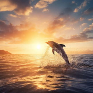 Gruß den Sonnenaufgang - Dolphin Jigsaw Puzzle