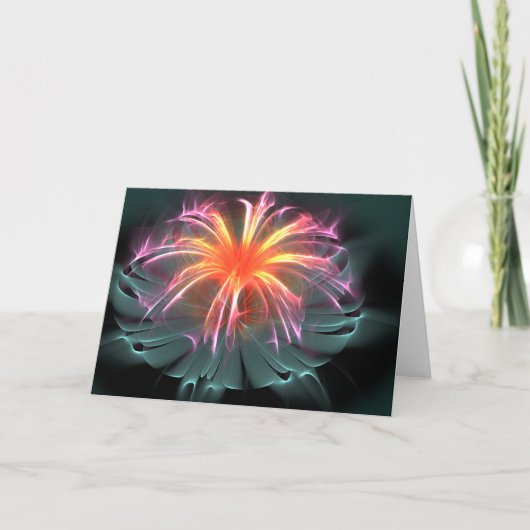 Gruß der Blume (Leere Innenseite) Karte (Vorderseite)