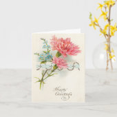 Gruß der rosa Nelke Karte (Gelbe Blume)