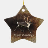 Gruß der Saison - Bull Caribbean (Rentier) Keramik Ornament (Vorne)