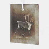 Gruß der Saison - Bull Caribbean (Rentier) Ornament Aus Glas (Vorderseite links)