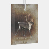 Gruß der Saison - Bull Caribbean (Rentier) Ornament Aus Glas (Vorderseite Rechts)