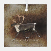 Gruß der Saison - Bull Caribbean (Rentier) Ornament Aus Glas (Rückseite)