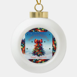 Gruß der Saison Keramik Kugel-Ornament