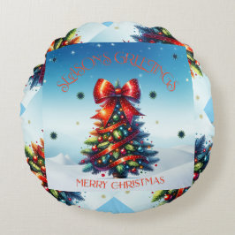 Gruß der Saison Rundes Kissen